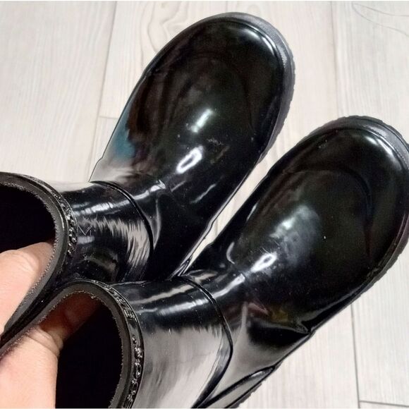 (S-4201) BOGS Unisex Kids' Rainboot Solid Lightweight Waterproof Boots Sz 2 - Picture 6 of 11